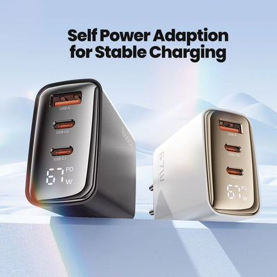 Toocki GaN USB C Charger 33W/67W Digital Display PD QC Fast Charging 40W Type C Phone Charger for iPhone 17 16 15 Samsung Xiaomi