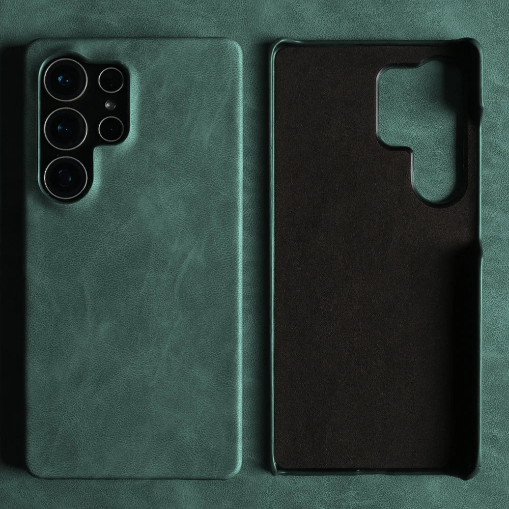 For Samsung S26 PLUS Leather Shockproof Phone Case for Galaxy S25 Edge S24 S23Ultra S22 S21 S20FE Fashion Business Cover Fundas