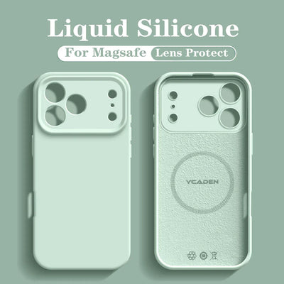 For iPhone 18 Pro Liquid Silicone Phone Case For iPhone 18 17 16 15 14 13 12 Pro Max Wireless Charging Skin Smooth Magsafe Cover