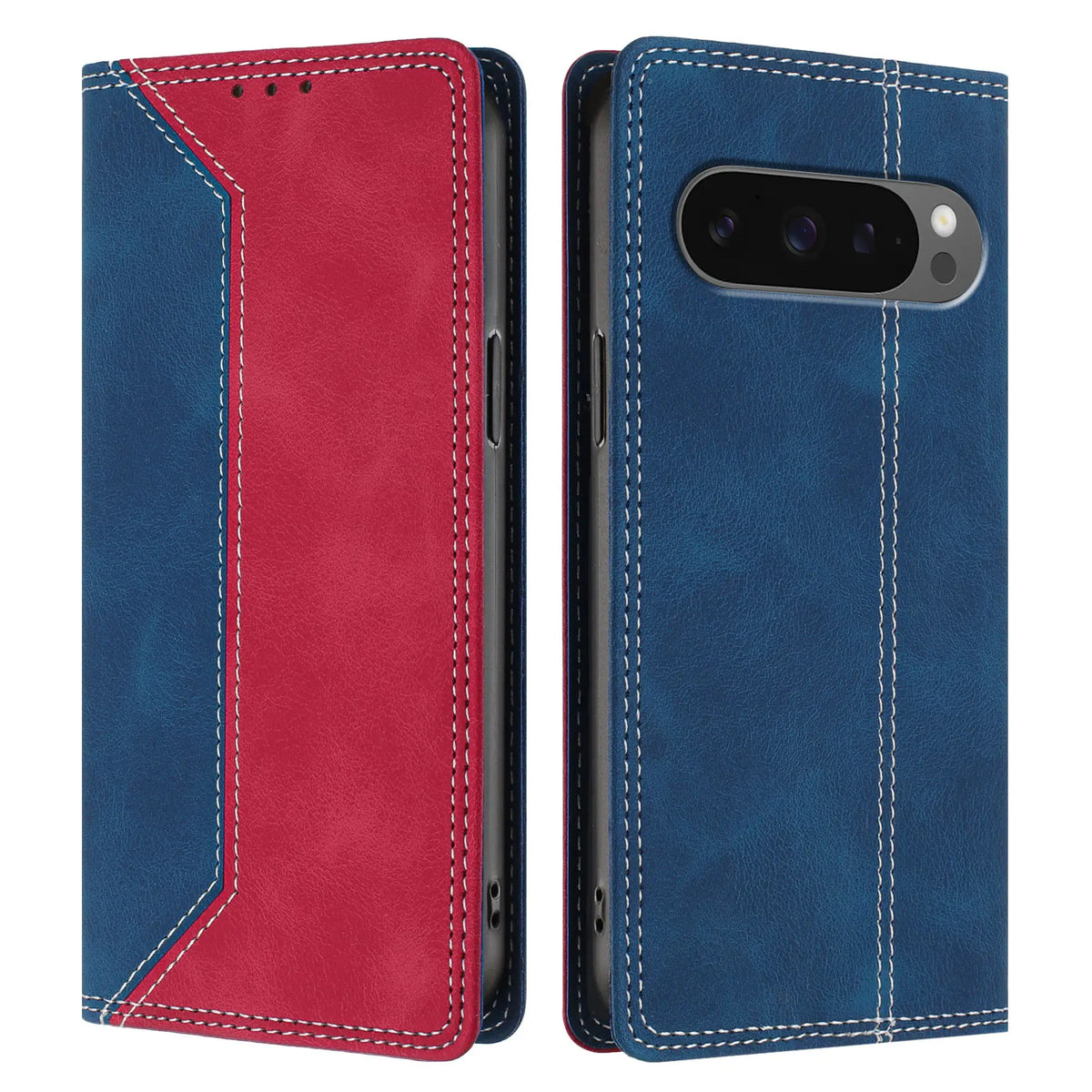Magnetic Leather Wallet Case for Google Pixel 10 9 9A 8 8A 7 7A 6 6A 5 5A 4A 5G Pro XL Flip Phone Cover Rfid Blocking Shockproof