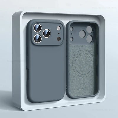 Magnetic Original Liquid Silicone Phone Case For iPhone 18 17 16 15 14 13 Pro Max 17Pro 18 For Magsafe Wireless Cases Soft Cover