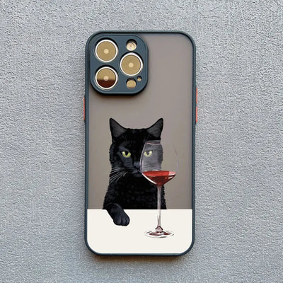Funny Cat Daily Life Phone Case For iPhone 16 17 Pro Max Cases 11 12 14 Pro Max Mini 13 15 Plus XR Shockproof Back Covers
