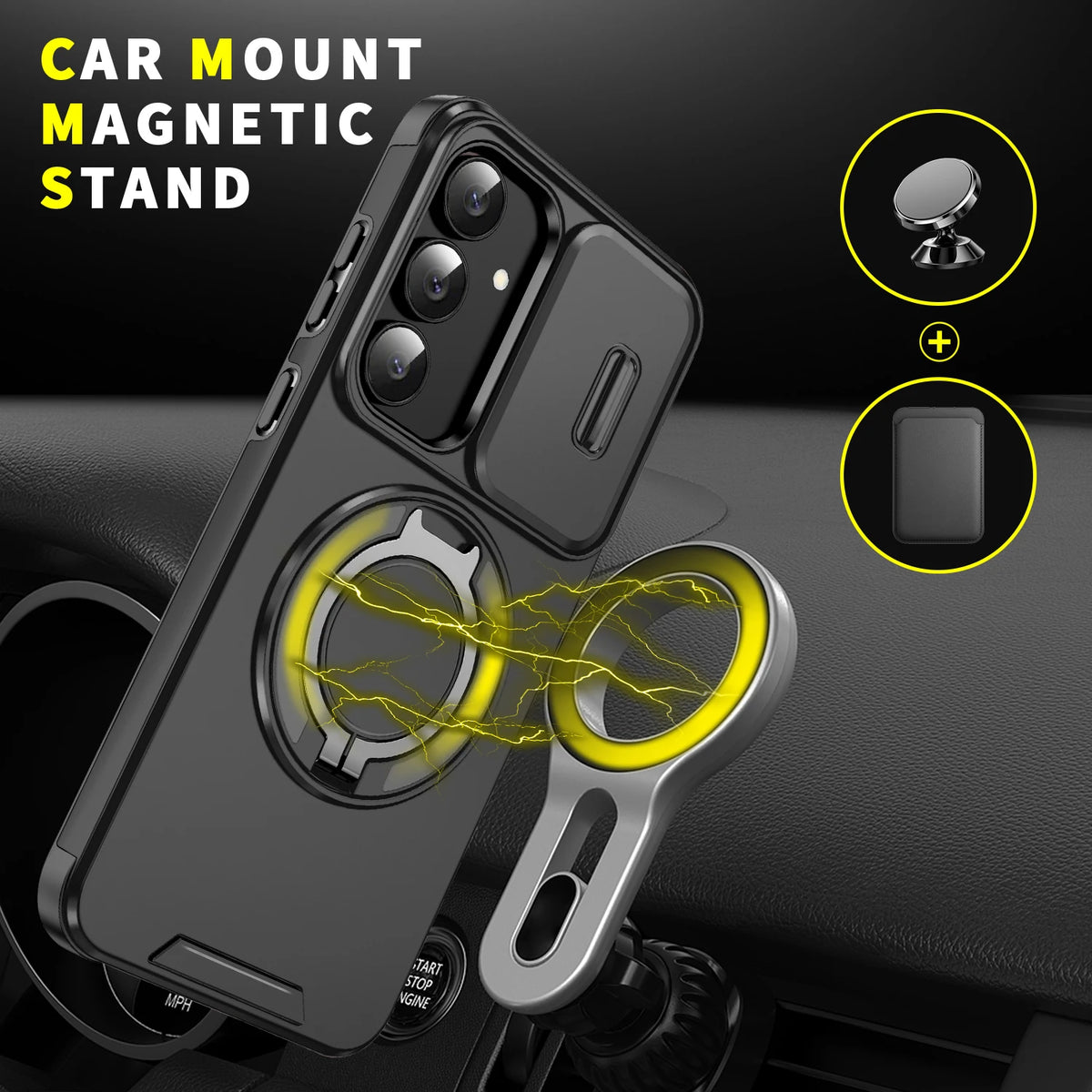 Slide Cap Cover Case For Samsung Galaxy A57 A37 A27 A17 A18 A56 A36 A26 A16 A55 A35 A15 A54 5G 4G S26 S25 S24 S23 FE Plus Stand