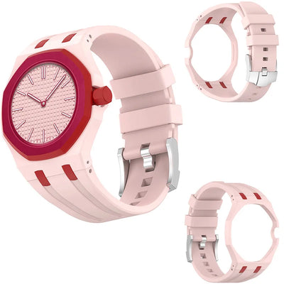 PC Case+Silicone Strap for Swatch X AP Royal Pop Pocket Watch Changer To Wristwatch Integrated Modification Accessories Bracelet