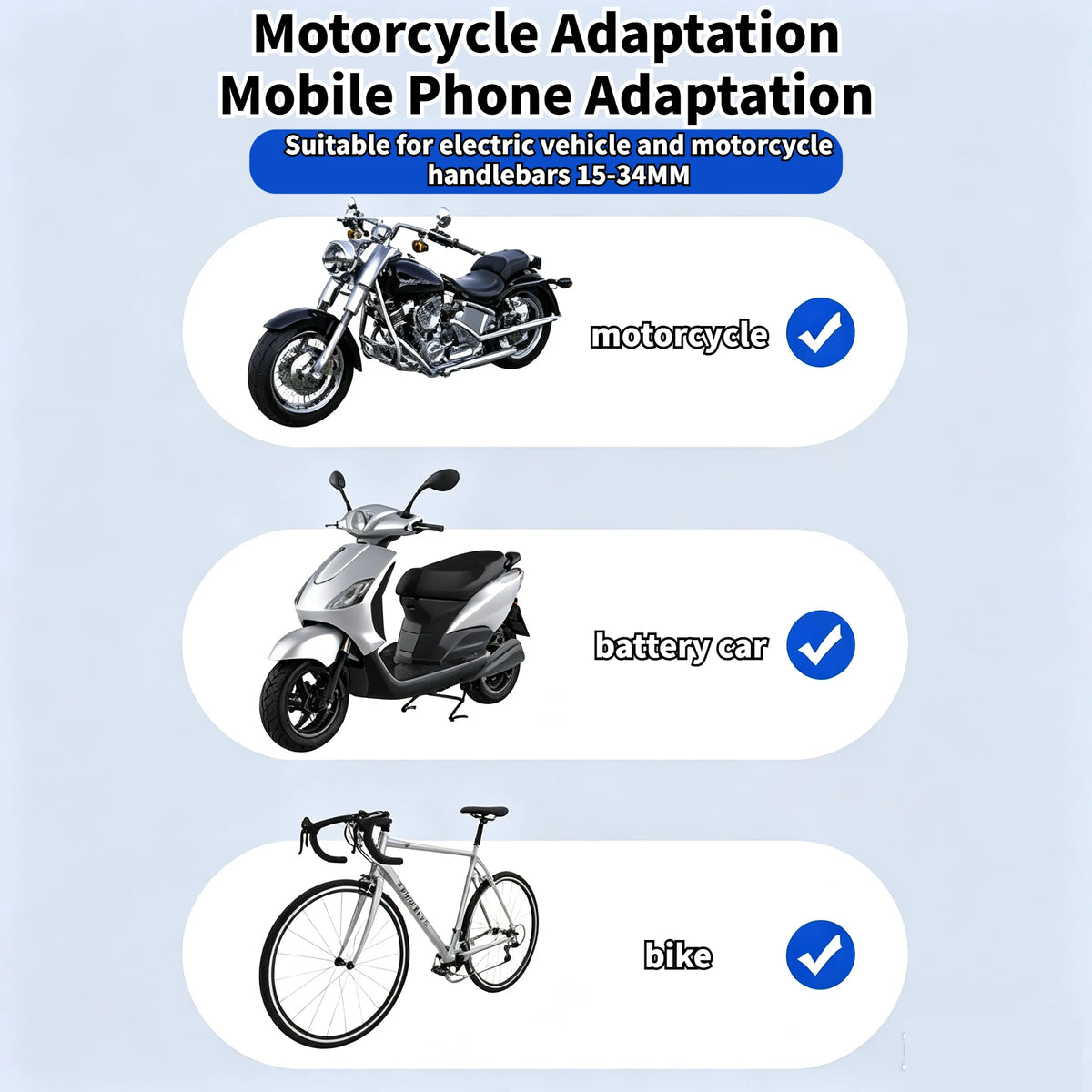 Motorcycle And Bicycle Mobile Phone Holder Free Rotation Mobile Phone Navigation Holder Riding Shockproof Universal For All Mode