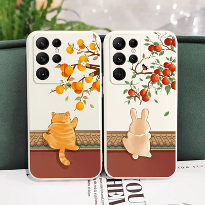 Climbing Cats Phone Case For Samsung Galaxy S25 S24 S23 S22 S21 S20 Ultra Plus FE S10 Note 20 ultra 10 9 Plus Cover