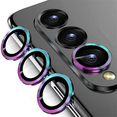 For Samsung Galaxy Z Fold 6 5 4 5G Metal Camera Lens Ring Cover On Sumsung Z Fold5 Zfold4 Lens Tempered Glass Protective Film