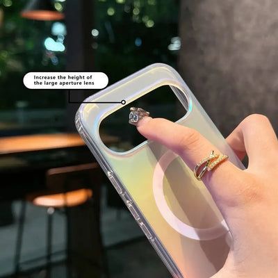 Laser Gradient For Magsafe Magnetic Silicon Case For Google Pixel 10 9 Pro XL 10 9 Pro 9A Wireless Charge Colorful Frosted Cover