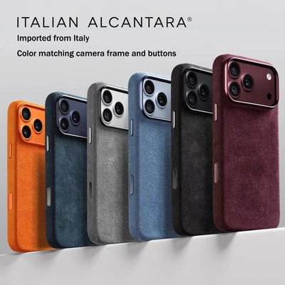 Real Italian Imported for Alcantara Magnetic Case for iPhone 18 17 Pro Max 18Pro With MagSafe Case Smart Button Protective Cover