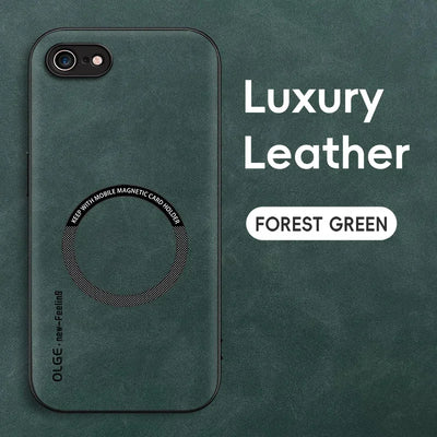 Magnetic Retro Leather Case For iPhone 16E 7 8 Plus SE 2020 2022 iPhone8 Plus Wireless Charging Phone Case Cover
