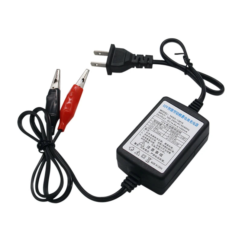 12V 1300mA Car Battery Charger Rechargeable Lead Acid Battery Charger Intelligent Repair Charger For Car Truck Motorcycle