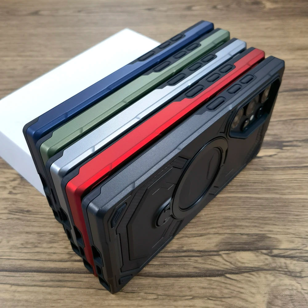 Shockproof Armor Case For Samsung Galaxy S26 S25 S24 S23 Ultra Plus FE A17 A56 A55 A36 A16 A15 A35 A26 5G 4G For Magsafe Cover