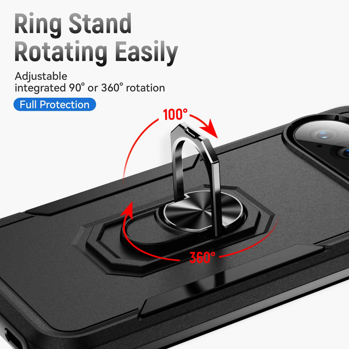 Magnetic Metal Ring Holder Armor Cover Shockproof Phone Cases For Google Pixel 11 10 9 8 7 6 Pro XL 10A 9A 8A 7A 6A Plastic Case