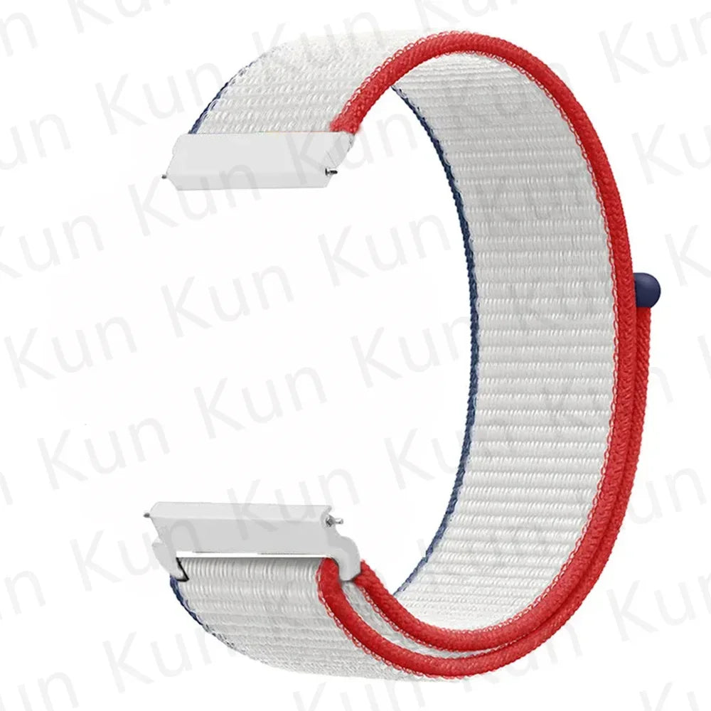 20mm 22mm Band For Samsung Galaxy Watch 6/5/4/5pro/4/6 Classic/active 2 Nylon loop sport bracelet huawei watch GT 4-2-2e-3 Strap