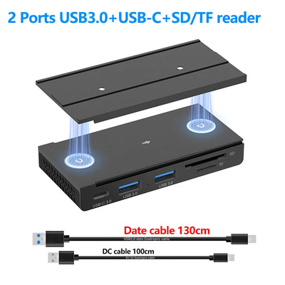 10Gbps USB HUB Desk Magnetic USB3.2 Splitter Adapter High Speed Data Transfer For MacBook Pro iMac Pro PC Laptops Accessories