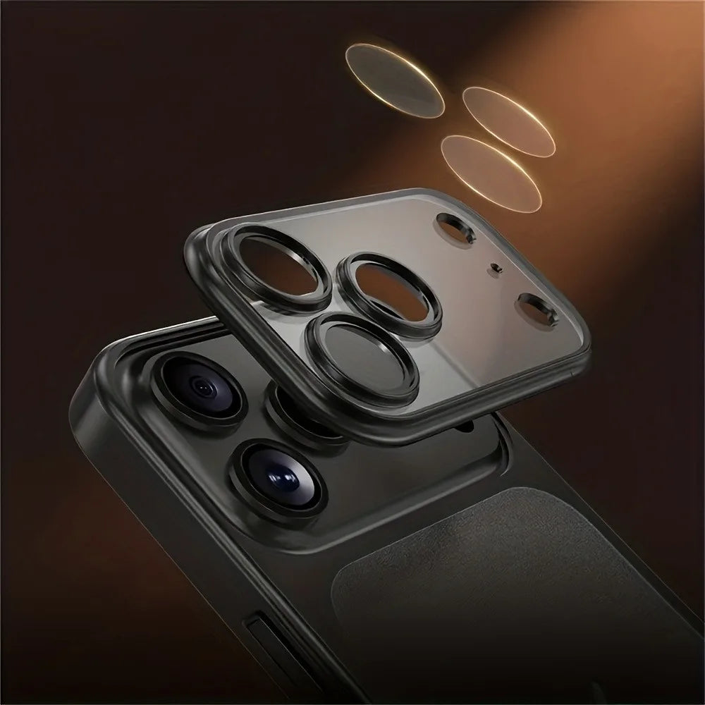 Luxury Plating Color PC Transparent Phone Case For iPhone 18 17 16 15 14 13 18 Pro Max Air Lens Protection Matte Back Hard Cover