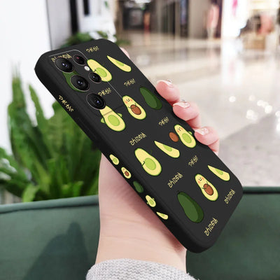 Avocado Family Phone Case For Samsung Galaxy S25 FE S24 S23 S22 S21 S20 Ultra Plus FE S10 S9 S10E Note 20 Ultra 10 9 Plus Cover