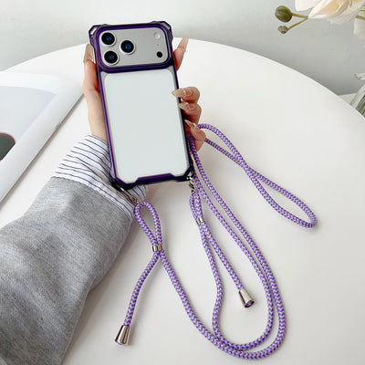 Neck Strap Long Rope Phone Case Suitable For iPhone 17 Pro Max Strap 16 14 11 12 13 15 Pro Max Plus Drop Protection Case