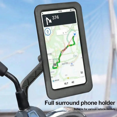 360°Rotating Waterproof Motorcycle Bike Mobile Phone Holder Universal Bicycle GPS Swivel Adjustable Mobile Phone Accessories