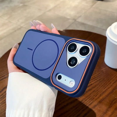 Fashion Dual Tone Phantom Magnetic Phone Case for IPhone 18 17 13 12 11 16 15 14 Pro Max Large Viewport Shockproof Back Cover