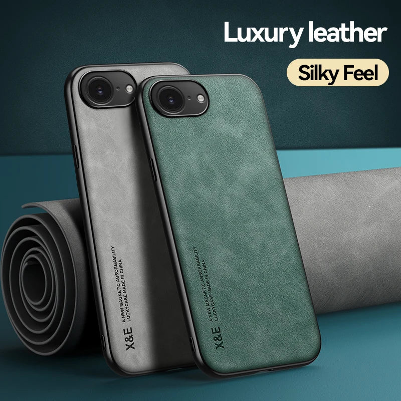Magnetic Leather Case For iPhone 16E 17E iPhone16E iPhone17E 5G Shockproof Silicone Soft Case Cover