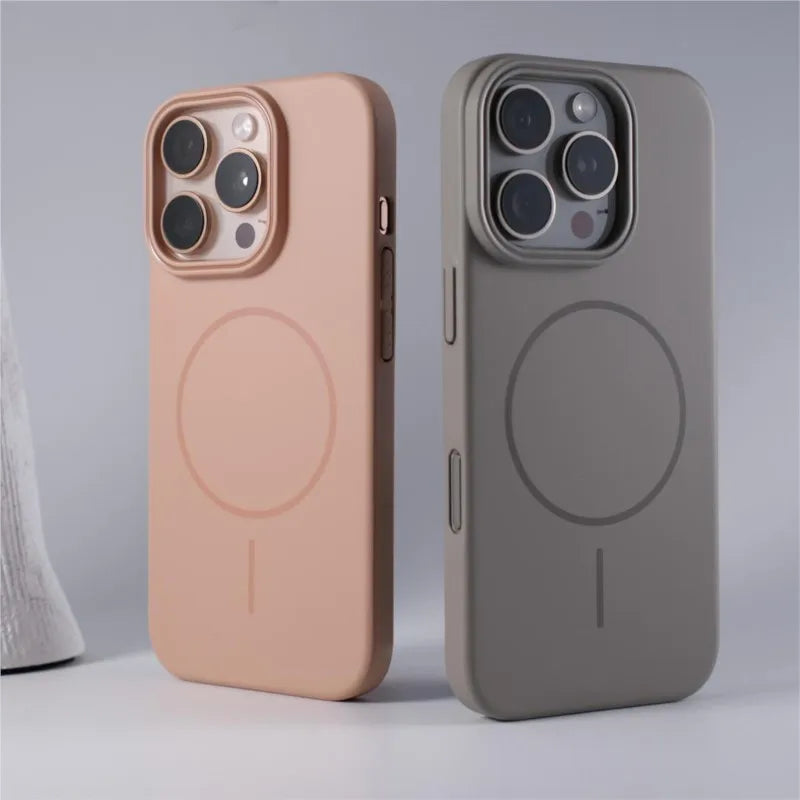 Luxury Original Hard PC For Magsafe Case for iPhone 17 Air 16 15 14 Plus 13 12 Mini 11 Pro Max Shockproof Matte Magnetic Cover