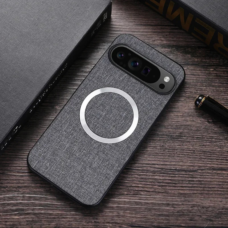 Premium Fabric Shockproof Phone Case For Google Pixel 11 10 9 8 7 Pro 10A 9A 8A 7A XL Compatible MagSafe Magnetic Charging Cover