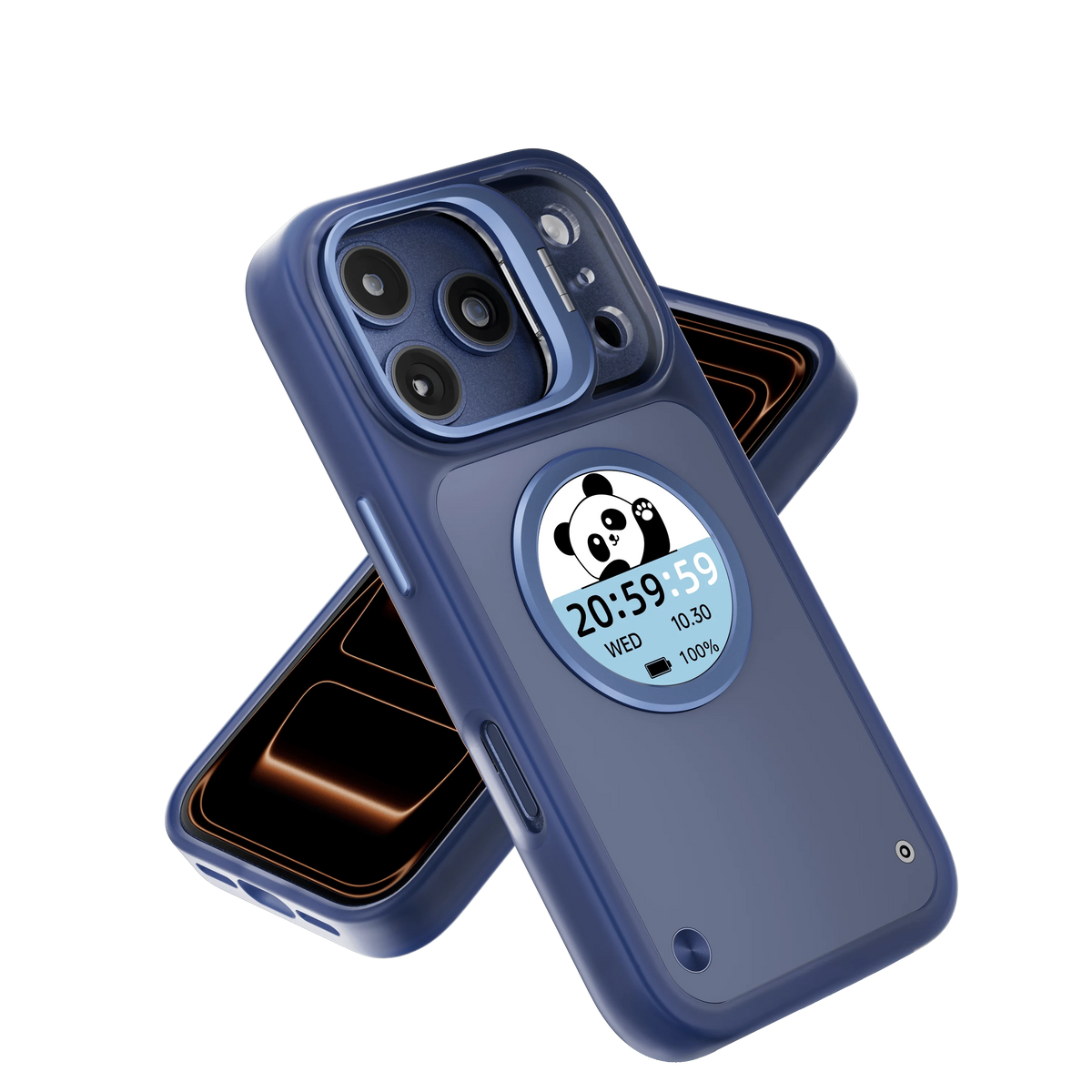 Multifunctional Smart Display Window Phone Case Compatible With IPhone17/17 Pro/17 Pro Max, Carbon Fiber Texture Shockproof Cover With Rear Camera Preview, Message Notification, Music Control & Custom Dynamic Wallpaper Dial