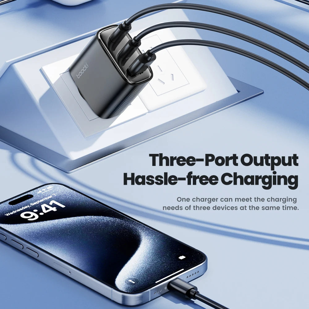 Toocki 40W Charger GaN PD 20W Fast Charging USB Type C Chager for iPhone 15 14 13 12 Pro Max iPad Samsung S24 S23 Xiaomi POCO