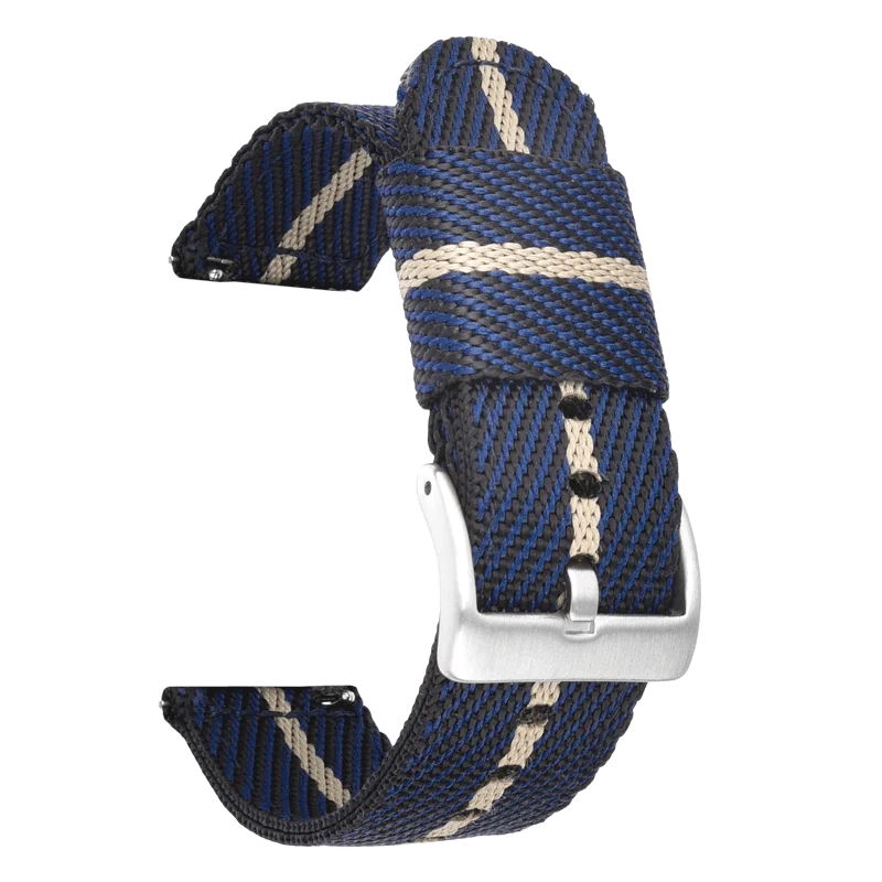18mm 20mm 22mm 24mm Nylon Weave Strap Men Women Sport Quick Release Bracelet for Seiko Omega for Huawei Samsung Smart Watch Band