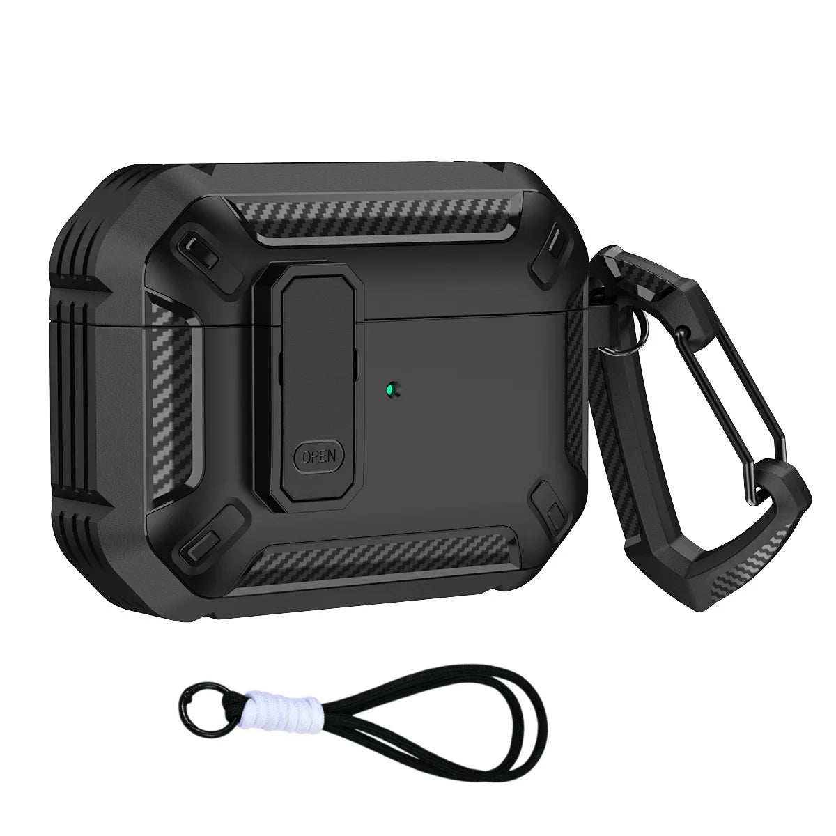 Cases For AirPods 5（2026)with Lock Clip Rugged Armor Shockproof Case For AirPods Pro 3 Protect Hard Shell For AirPods 4/5 Cases