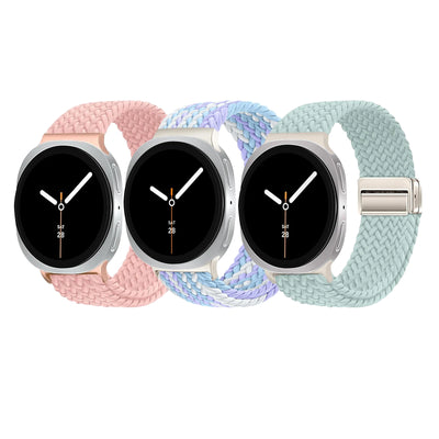 Magnetic Braided Band For Samsung Galaxy Watch 9 8 Strap 44mm 40mm Nylon Bracelet Correa Belt Galaxy Watch 8 Classic 46mm