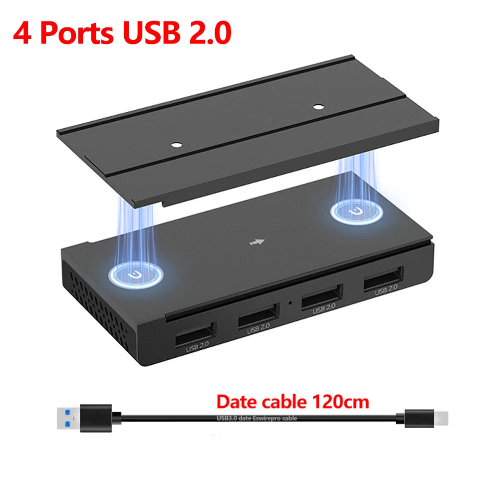 10Gbps USB HUB Desk Magnetic USB3.2 Splitter Adapter High Speed Data Transfer For MacBook Pro iMac Pro PC Laptops Accessories