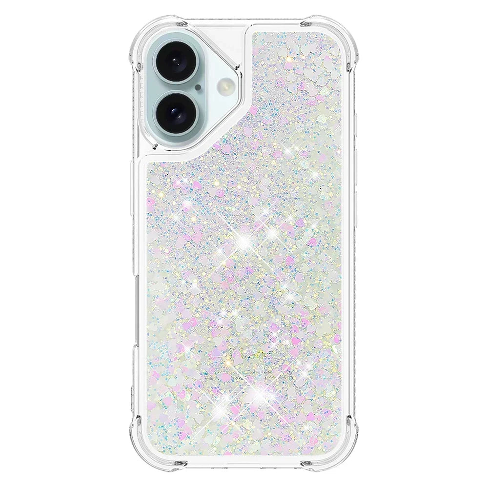 Bling Moving Liquid Floating Sparkle Colorful Glitter TPU Protective Case For Google Pixel 9 Pro XL 8 9A 8A 7A Waterfall Cover