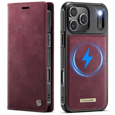 High Quality 2-in-1 Detachable Wallet Leather Magsafe Case For iPhone 17 16 15 14 Plus 13 12 11 18 Pro Max Luxury Magnetic Flip