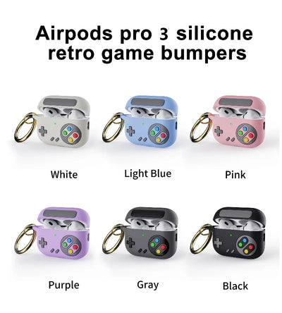 For AirPods Pro3 2025 Pro2 4 3 2 1 Shockproof Headphone Case 3D Creative Silicone Game Console Earphone Cover Protective Sleeve