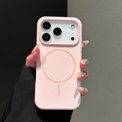 Matte Soft Liquid Silicone Phone Case For iPhone 15 16 17 18 14 13 12 Pro Max Magsafe Wireless Charging Cover For Apple 18 Pro