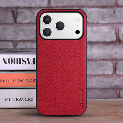 Case For iPhone 17 Pro Max 17 Air Coque Luxury Textile Leather Cover Fashion Phone Funda for iphone 17 pro max case capa