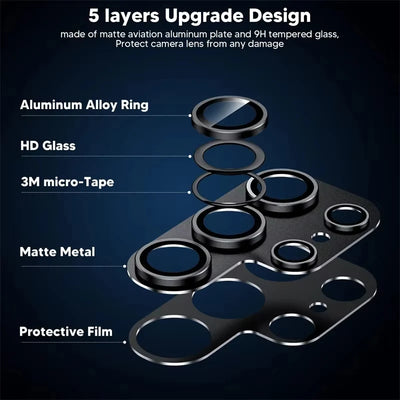 Metal Camera Lens Glass Protector For Samsung S25 S24 Ultra S23 Ultra Full Cover Lens Camera Glass For Galaxy S25 S24 S23 Plus