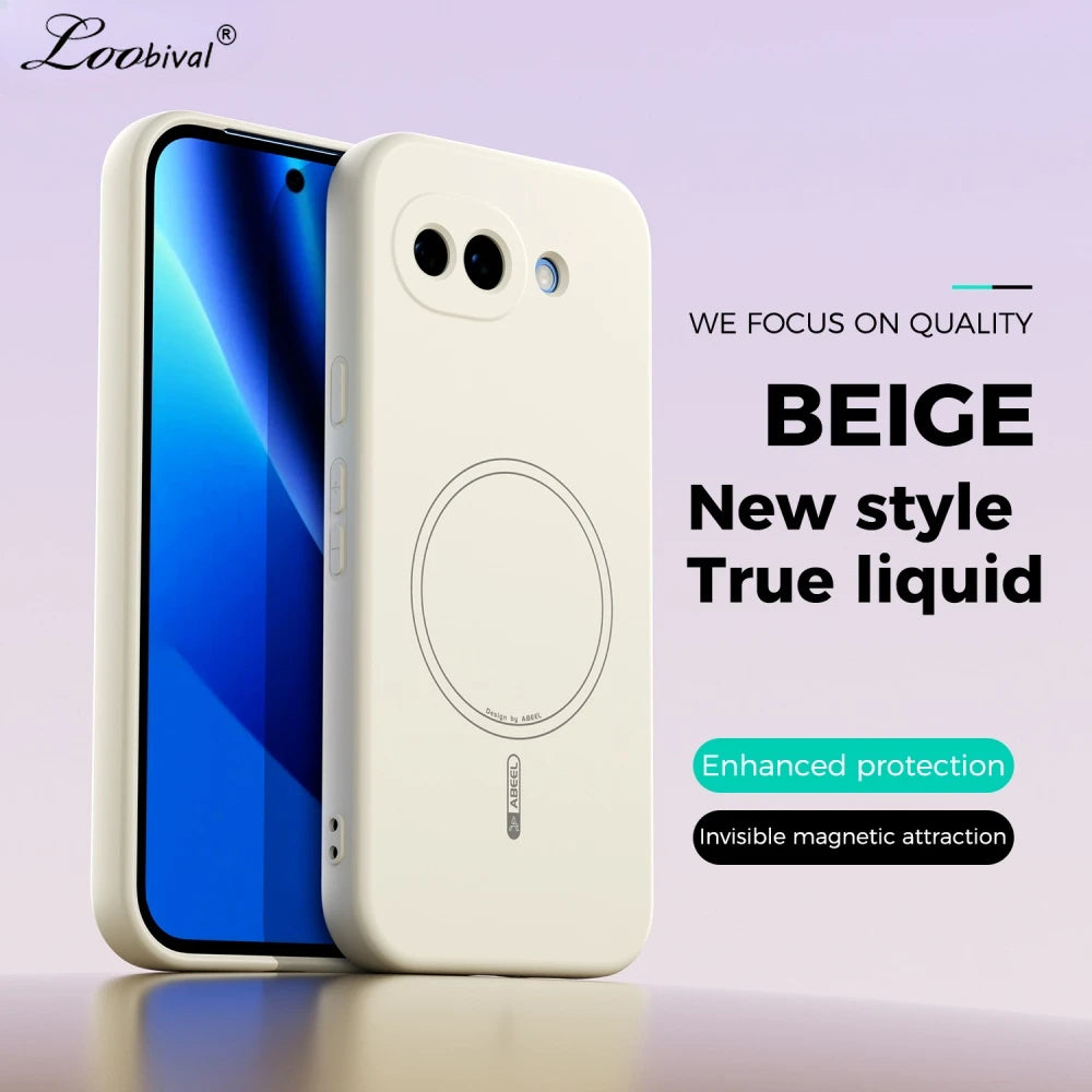 for Magsafe Matte Soft Liquid Silicone Case for Google Pixel 10 9 11 Pro XL 10A Magnetic Wireless Charging Shockproof Slim Cover