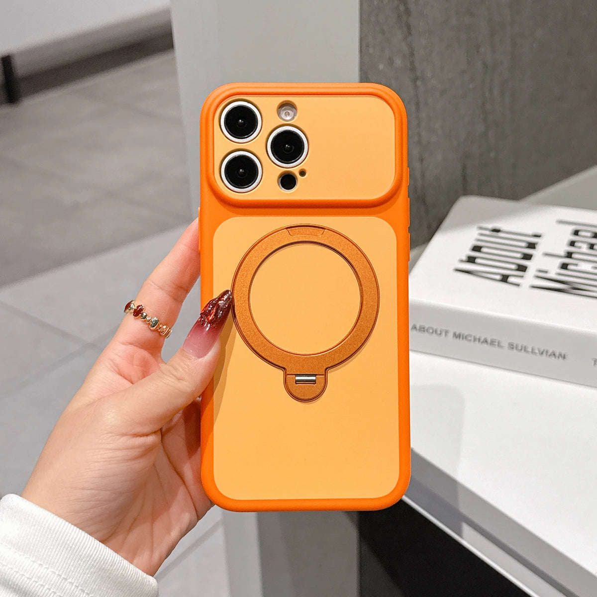 Magnetic Bracket Phone Case For iPhone 17 Air 13 14 15 16 17 Pro Max Matte KickStand For Magsafe Shockproof Stand Holder Cover
