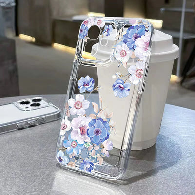 Lotus Flower Transparent Phone Case For iPhone 17 13 16 Pro 18 15 11 12 14 Pro Max 7 8 Plus Air 16e XR SE Shockproof Cover Coque
