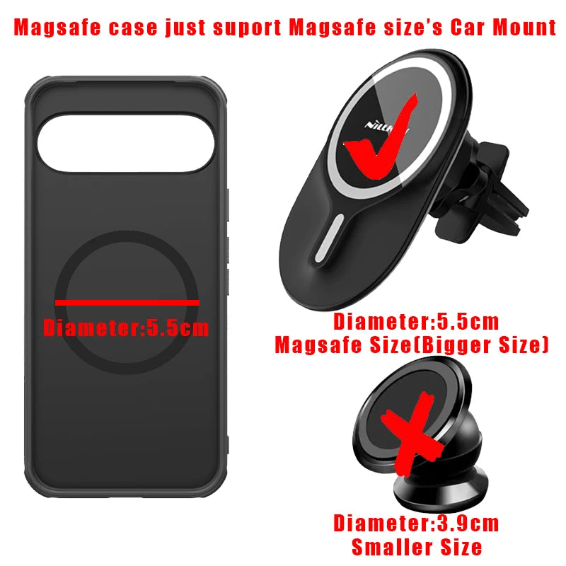 Nillkin for Google Pixel 11 10 Pro XL/10 Pro/10/9 Pro/9 5G Case Frosted Pro Magnetic Adapt Magsafe Matte full Back Cover