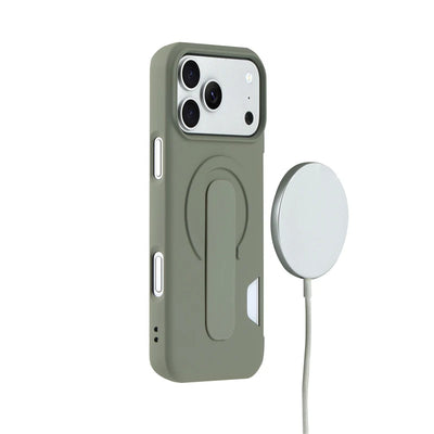 Soft Liquid Silicone Magnetic Case for Magsafe iPhone 17 16 15 14 13 Pro Max Strap Holder Card Slot Shockproof Cover