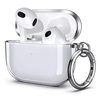 Clear Soft TPU Earphones Case For Apple Airpods 4 Transparent Anti-Scratch Headset Case For Apple AirPods 4th Gen with Keychain