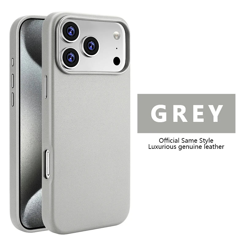 Official 1:1 for Apple Magsafe Leather Case for IPhone 16 15 14 13 17 Pro Max Case Original Wireless Charging Magnetic Cover