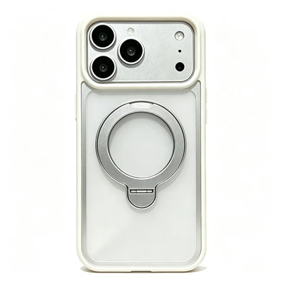 Magnetic Phone Case With 360 Rotatable Metal Kickstand, Clear Shockproof Protective Cover With IPhone 17 Pro Max 16 15 14 13 12 All Models