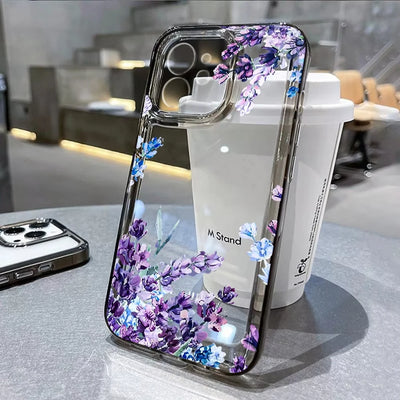 Lotus Flower Transparent Phone Case For iPhone 17 13 16 Pro 18 15 11 12 14 Pro Max 7 8 Plus Air 16e XR SE Shockproof Cover Coque