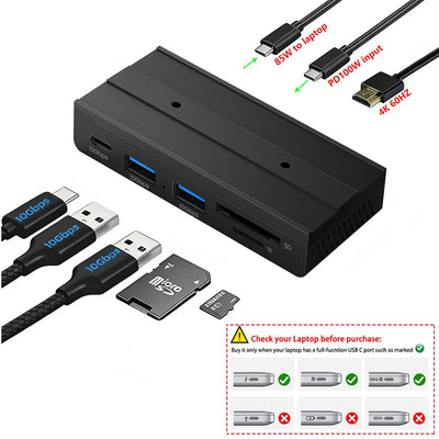 10Gbps USB HUB Desk Magnetic USB3.2 Splitter Adapter High Speed Data Transfer For MacBook Pro iMac Pro PC Laptops Accessories