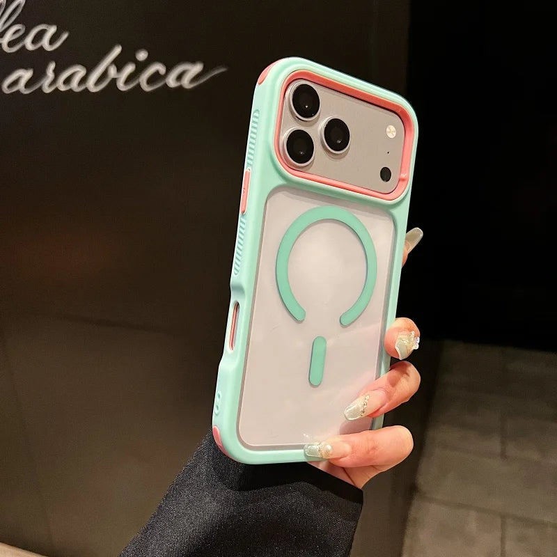 Original Transparent Shockproof For Magsafe Case For iPhone 18 17 Air 16 15 14 13 12 11 Pro Max Magnetic Wireless Charge Cover